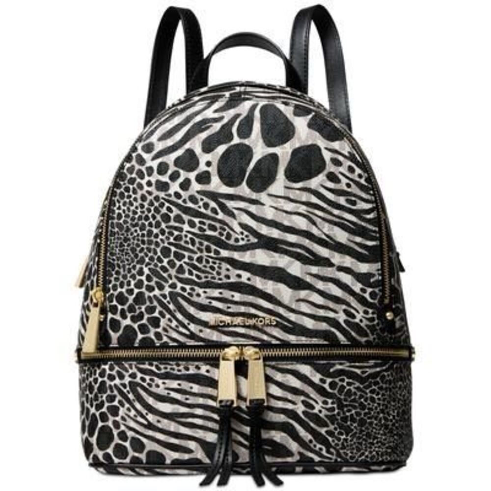 Draft Michael Michael Kors‎ Signature Rhea Zip Medium Backpack - Black Multi